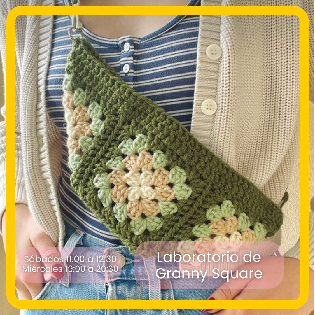 Laboratorio de Granny Square - Crochet- 4 clases