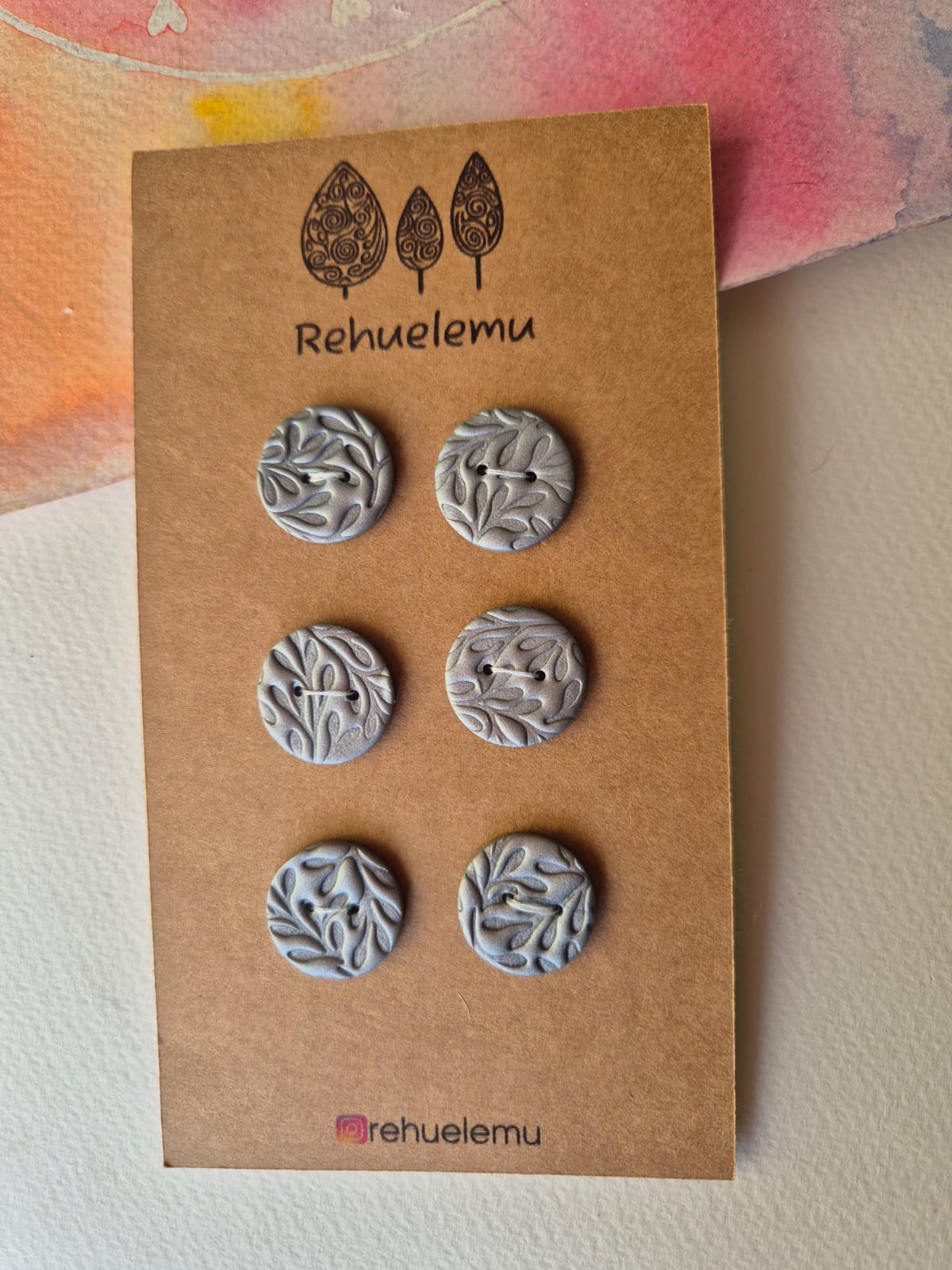 Set de botones hechos a mano - Rehuelemu
