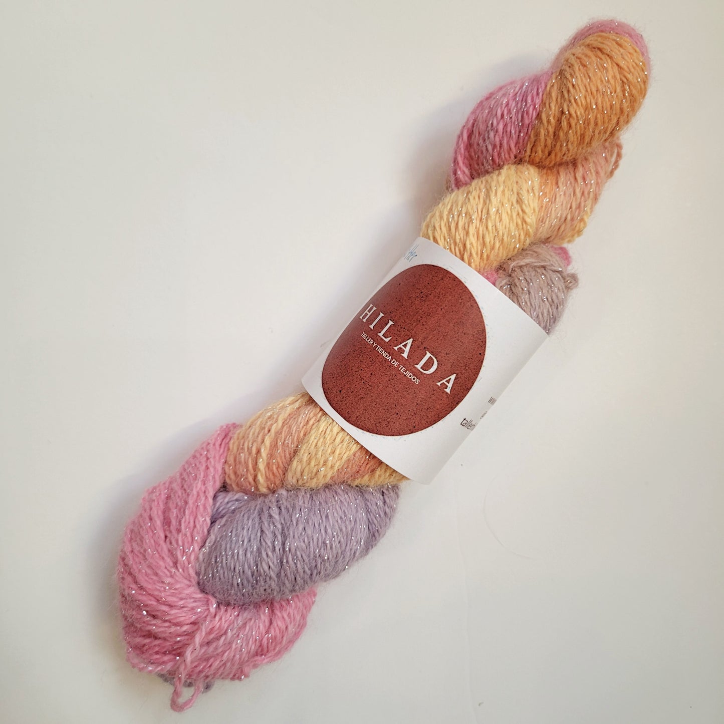 Hilado merino glitter fingering teñido a mano