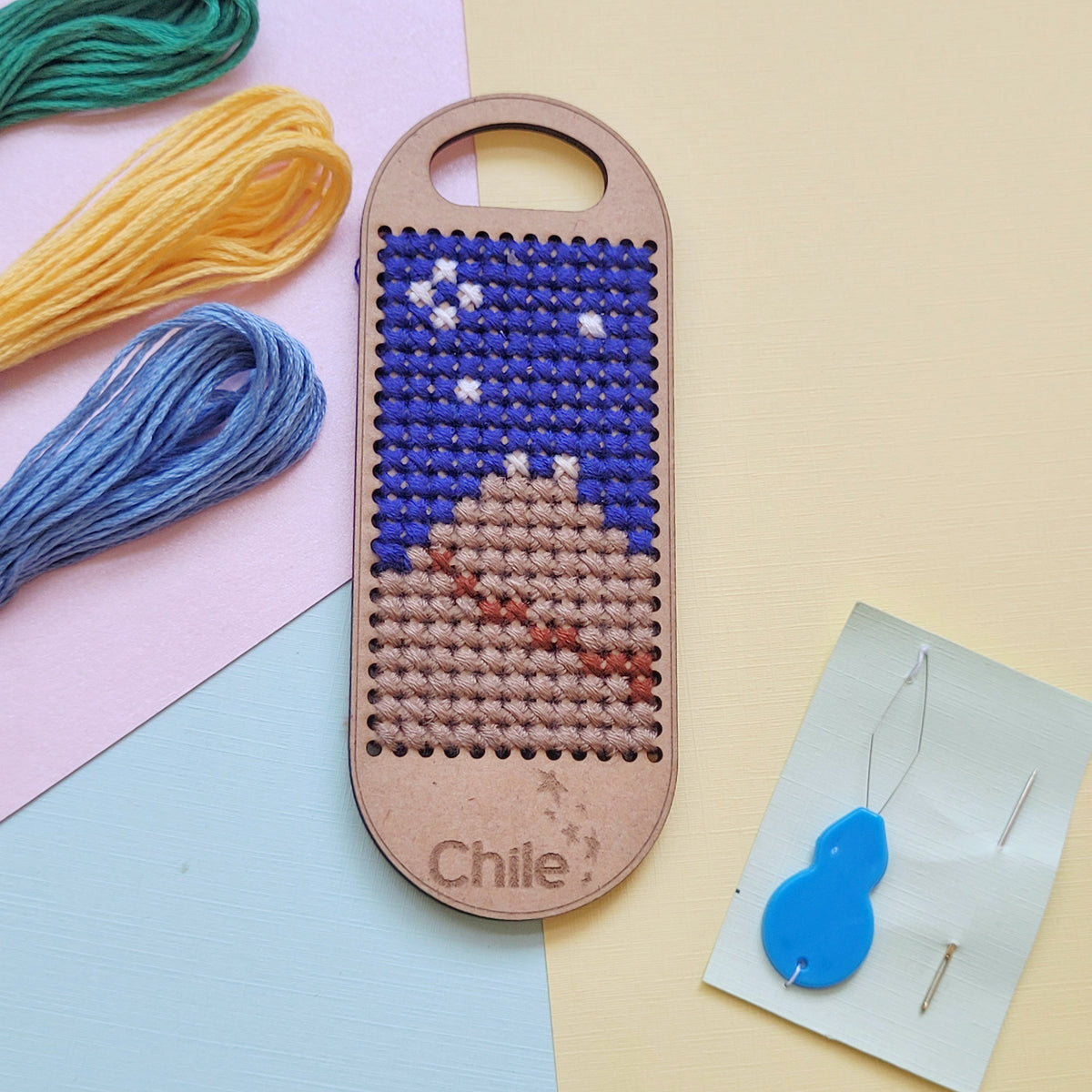 Kit de bordado punto cruz - Puro Chile