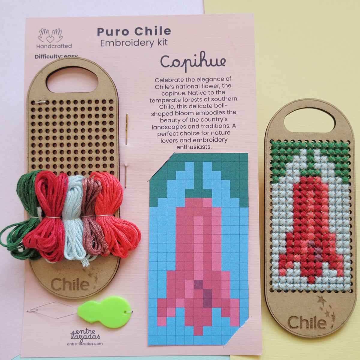 Kit de bordado punto cruz - Puro Chile