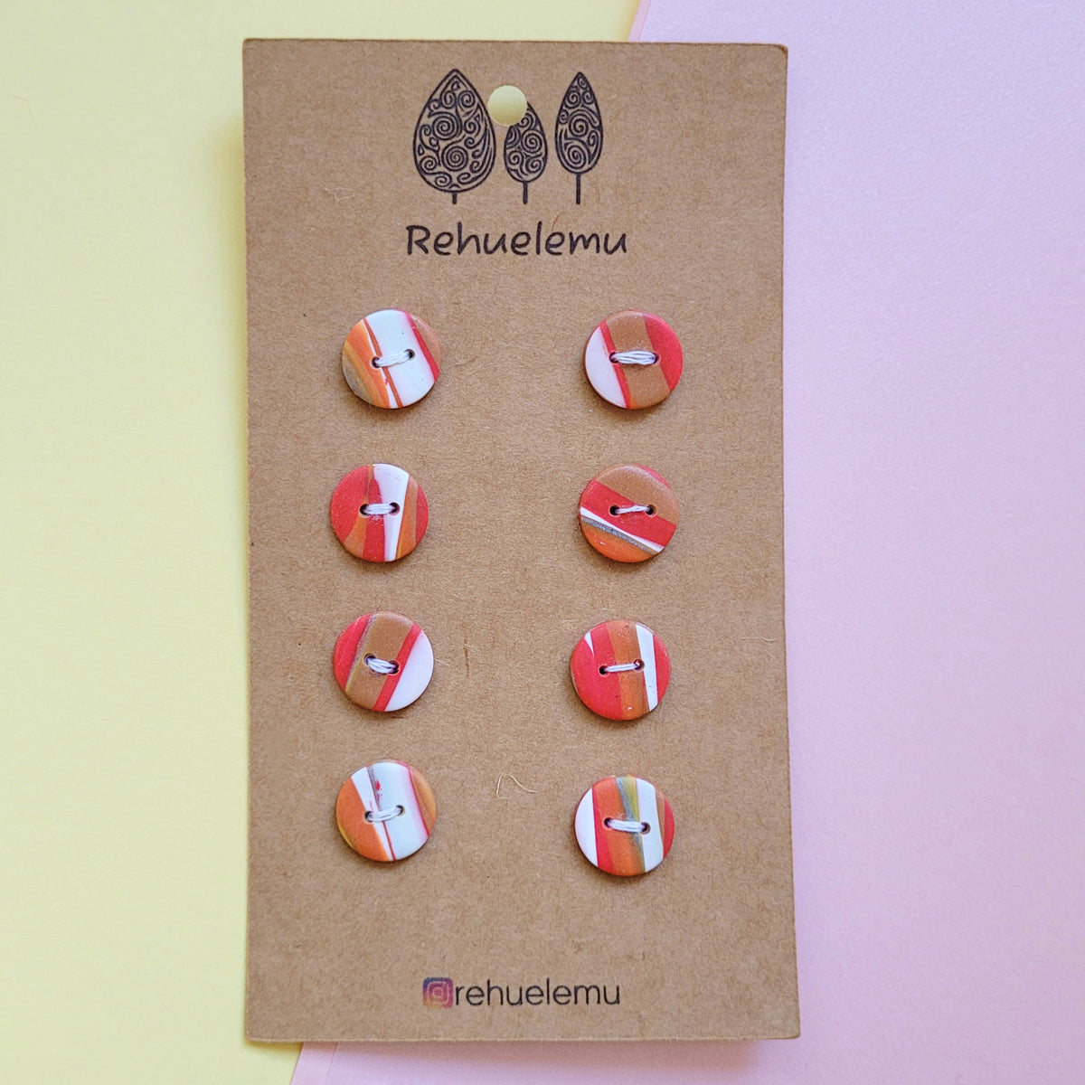 Set de botones hechos a mano - Rehuelemu