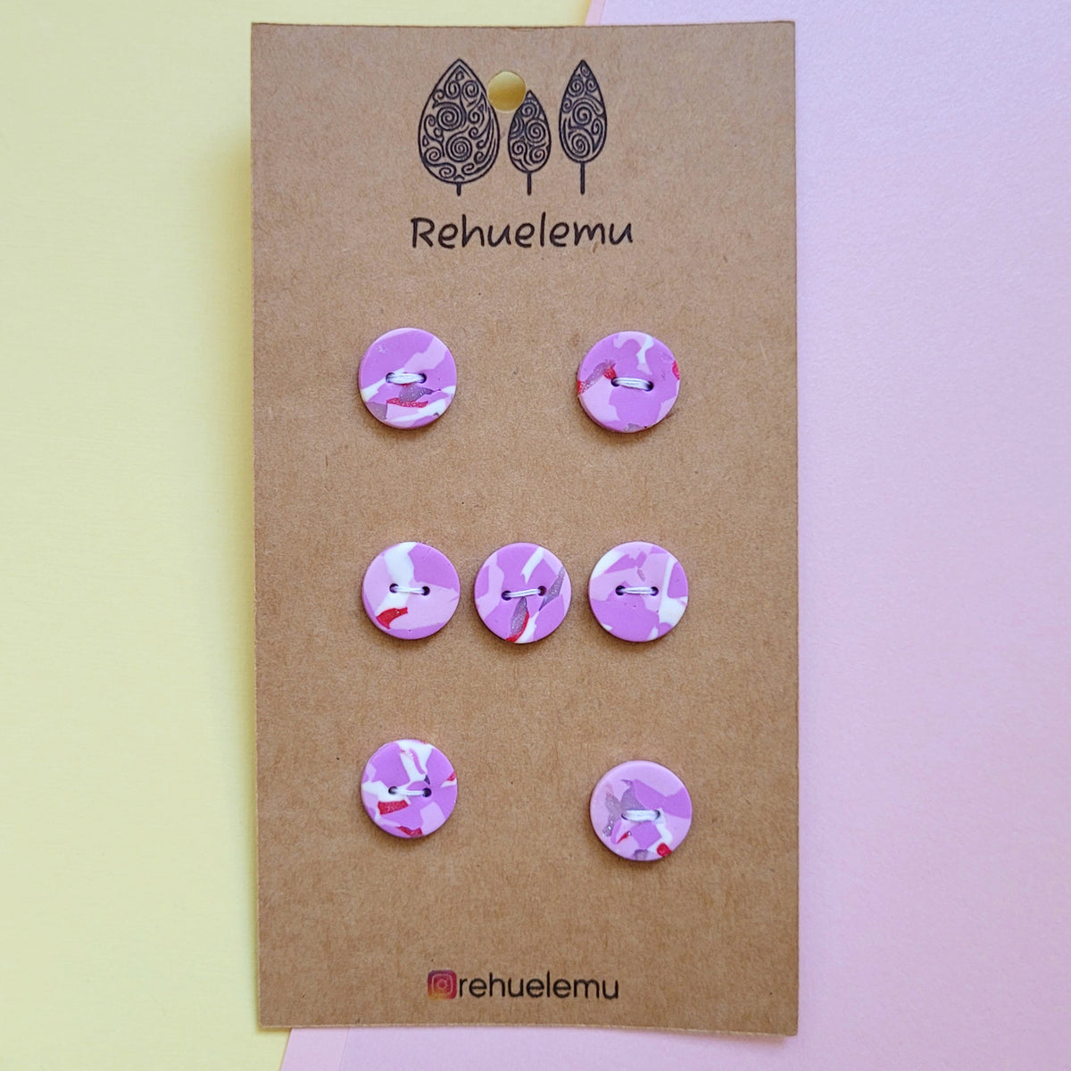Set de botones hechos a mano - Rehuelemu