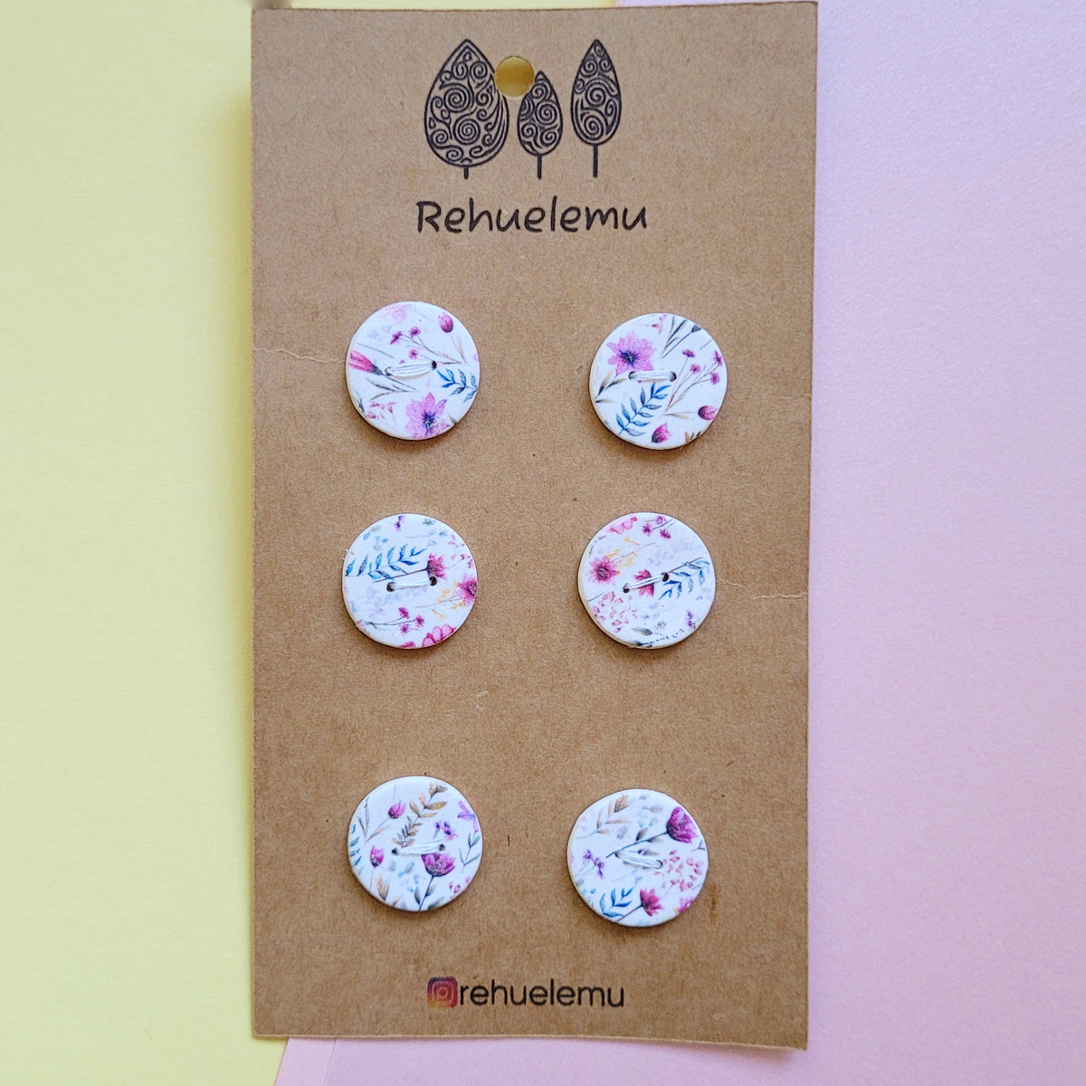 Set de botones hechos a mano - Rehuelemu