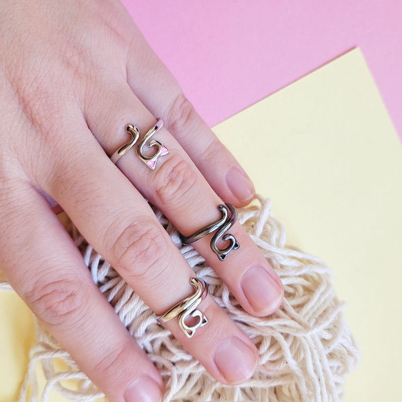 Anillo guía de tejido - Gatito