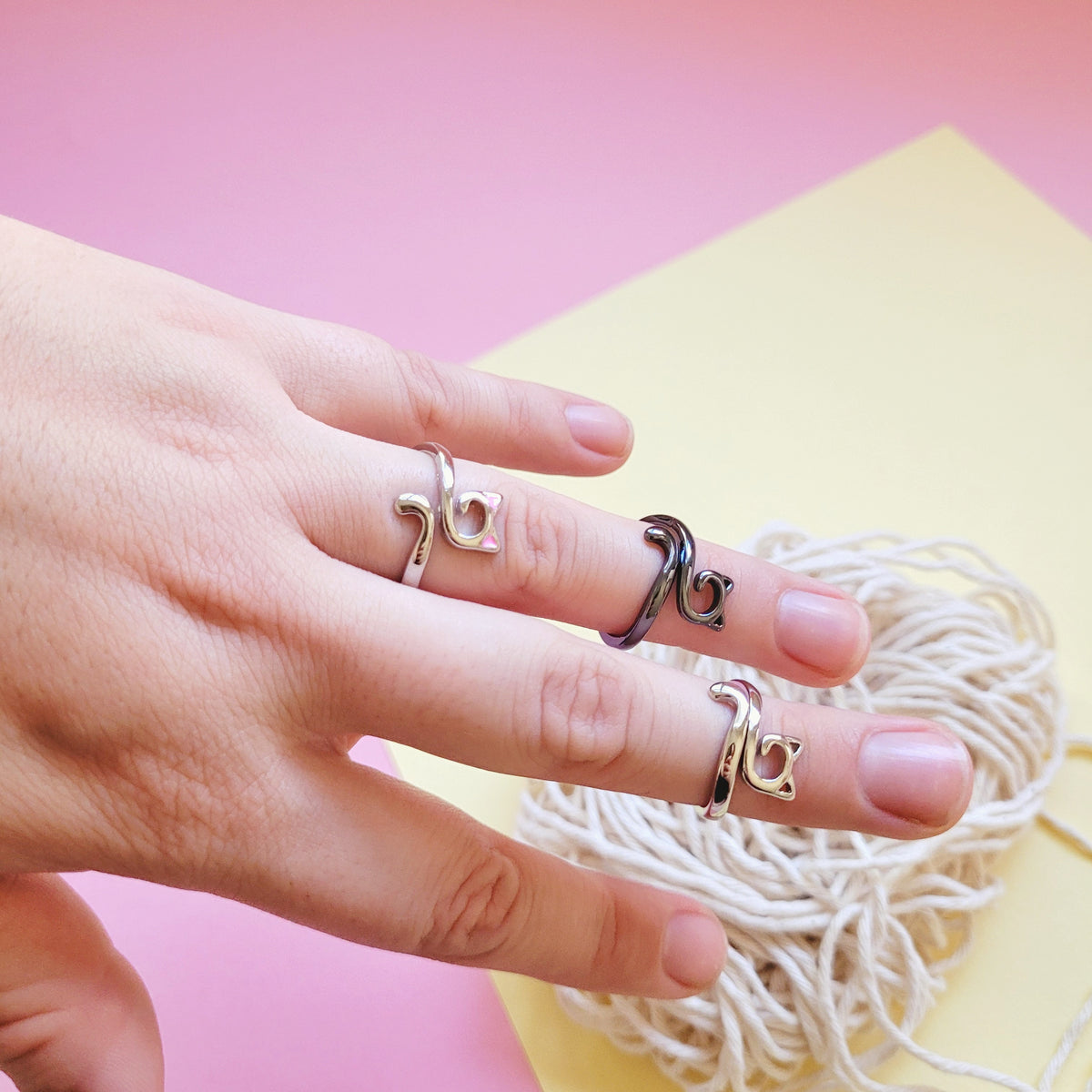 Anillo guía de tejido - Gatito