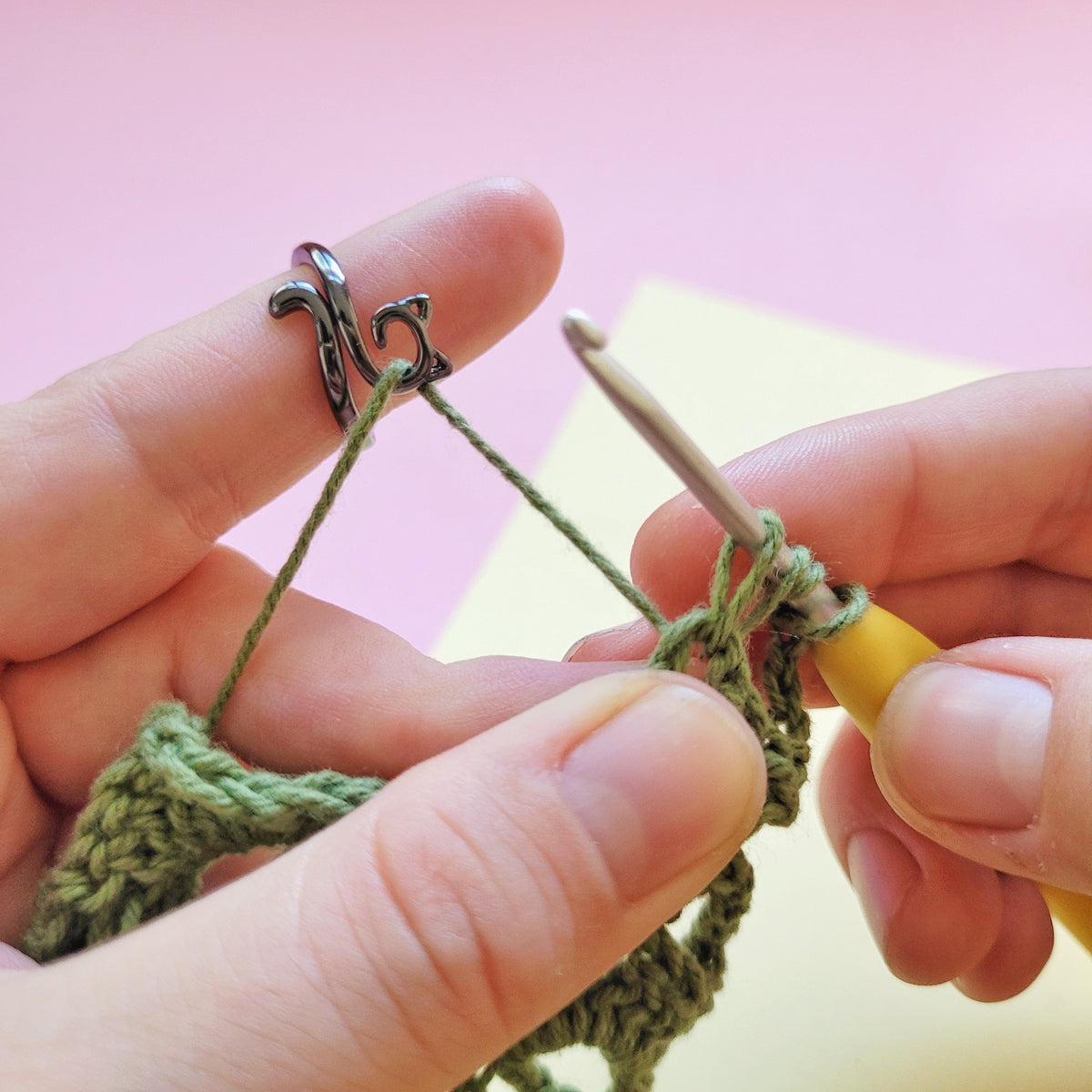 Anillo guía de tejido - Gatito