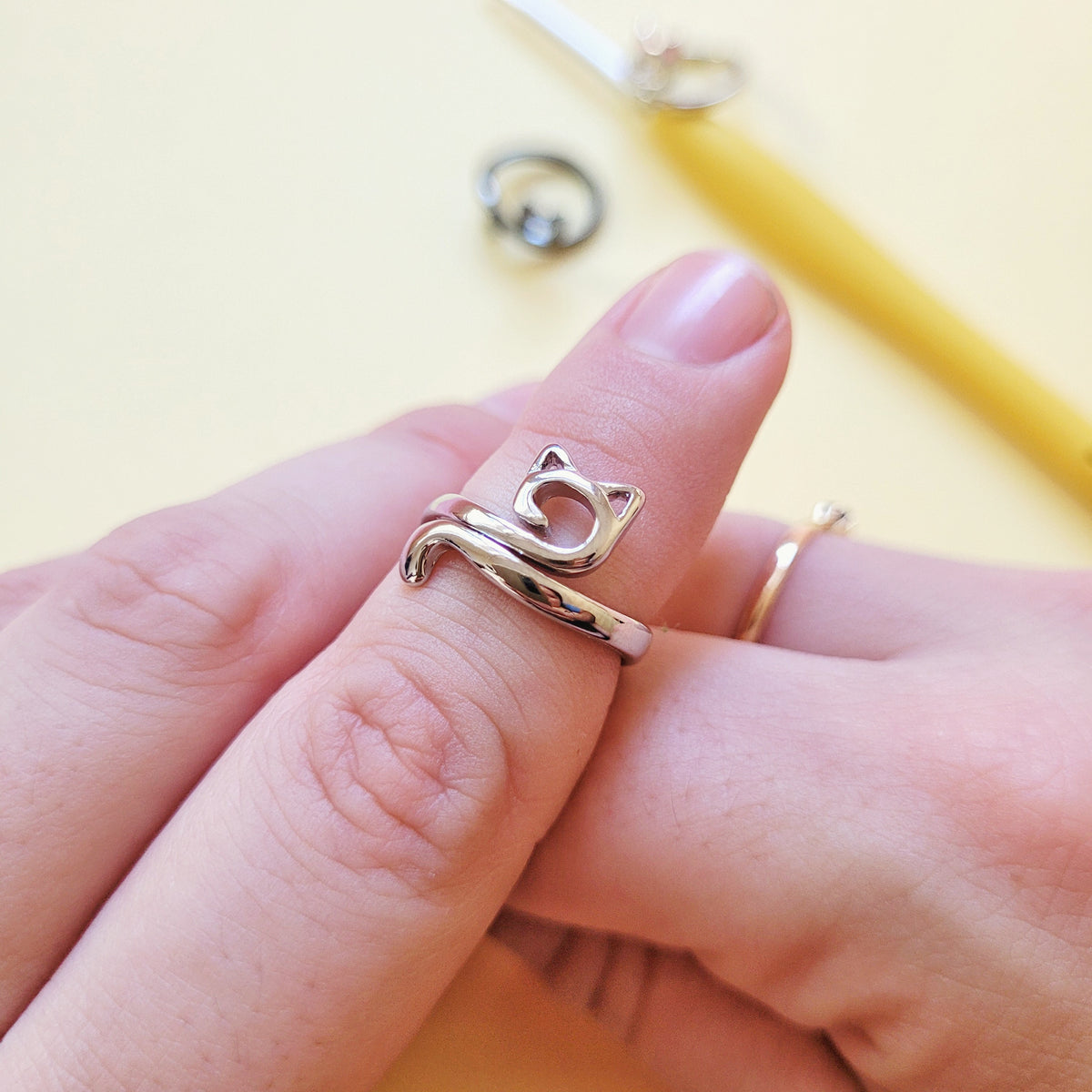 Anillo guía de tejido - Gatito