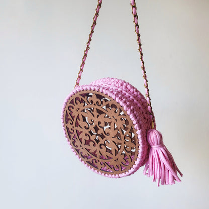 Cirkel Base para cartera circular en trapillo o macramé - en madera