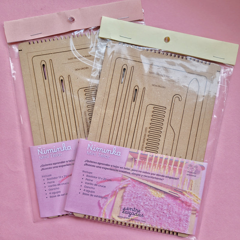 Ñiminka: el mini telar accesible para iniciarte sin gastar de más + Tutorial + 2 hilados naturales de regalo