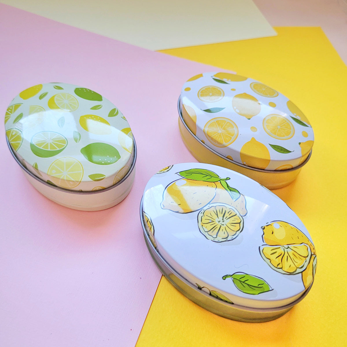 Cajita metálica organizadora limones - redondeada