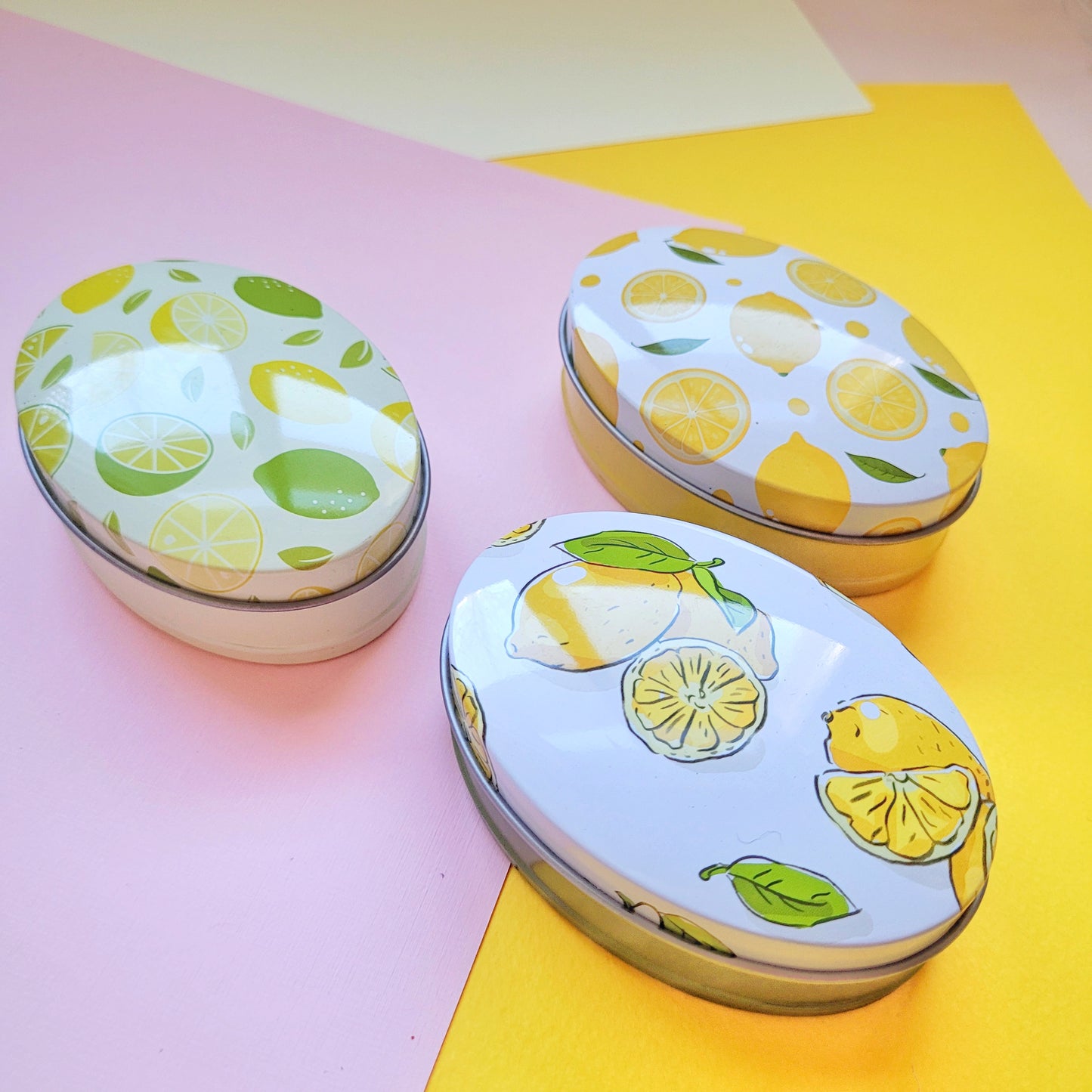 Cajita metálica organizadora limones - redondeada