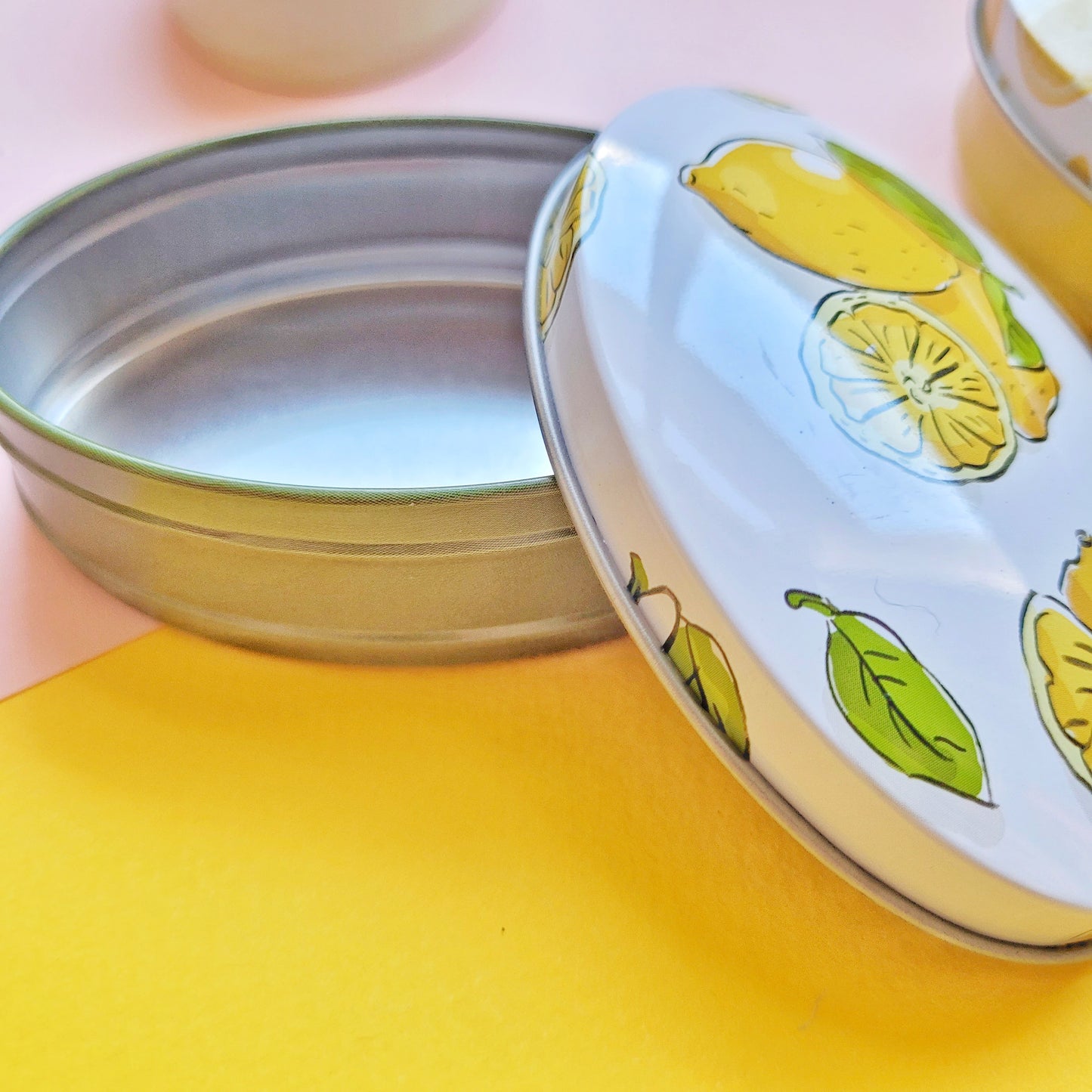 Cajita metálica organizadora limones - redondeada