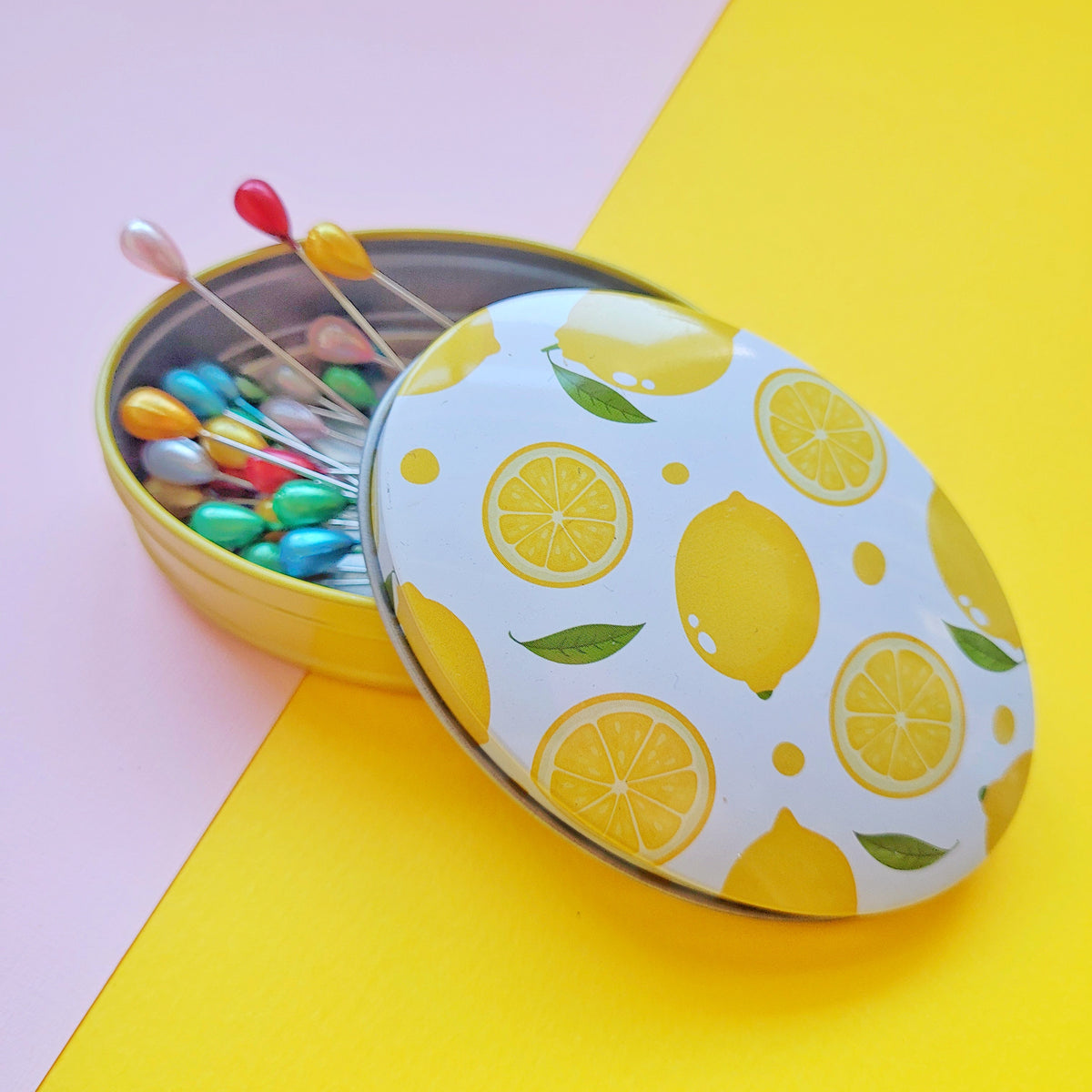 Cajita metálica organizadora limones - redondeada