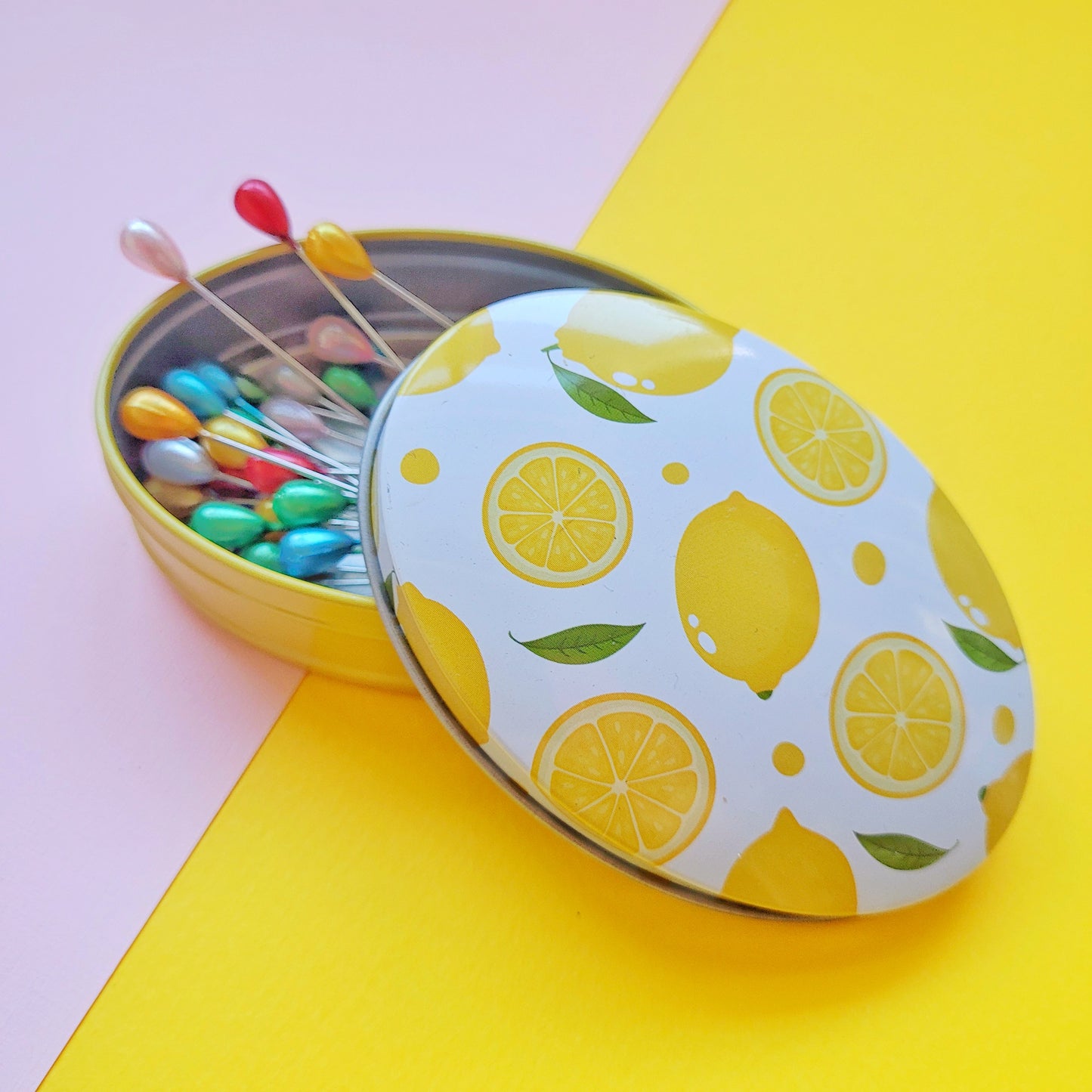 Cajita metálica organizadora limones - redondeada