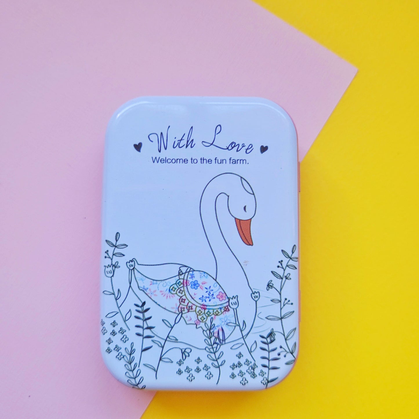 Cajita metálica organizadora Gallinita feliz