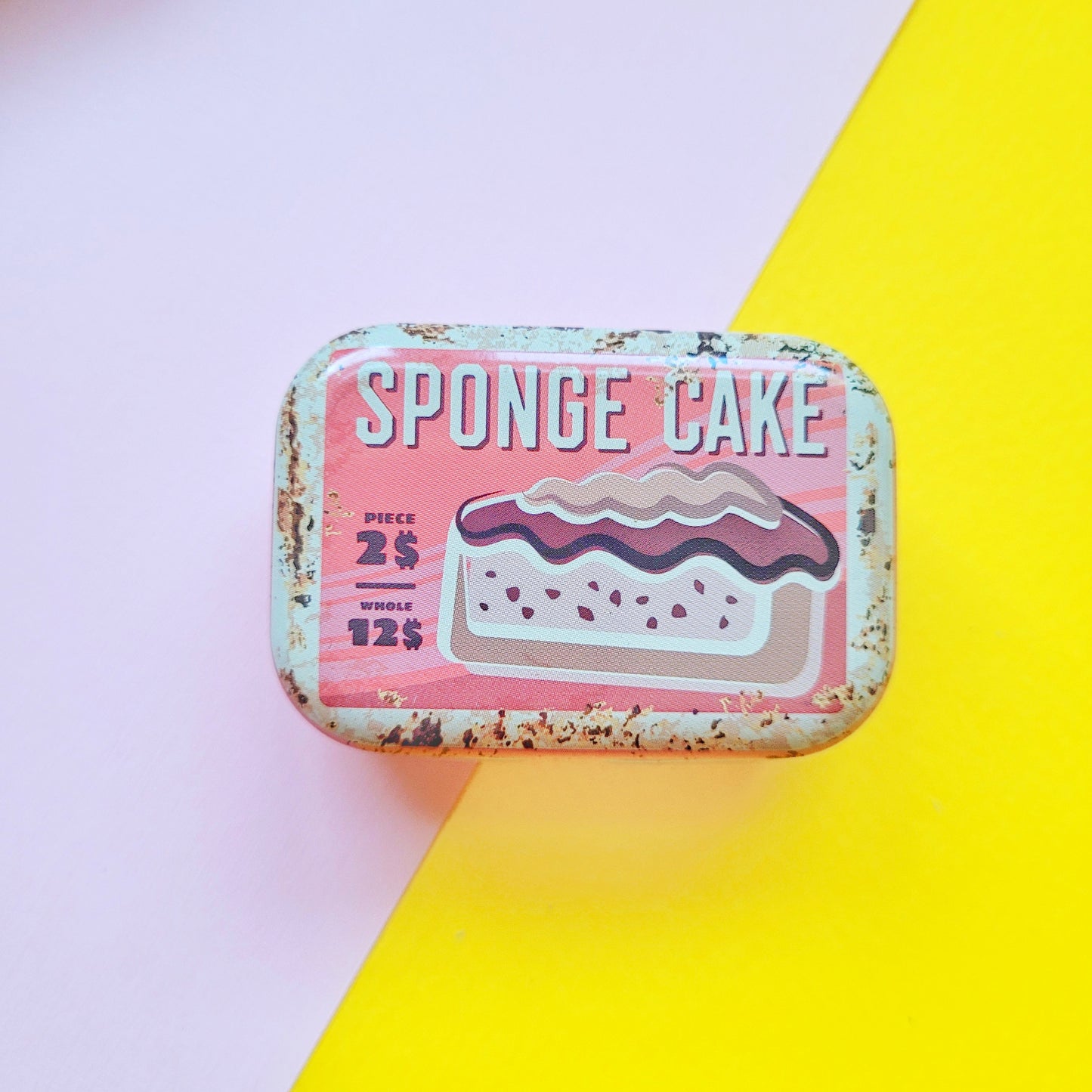 Cajita metálica organizadora letrero vintage