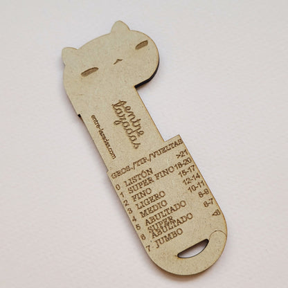 Kit de medidores de hilado, crochet y palillos