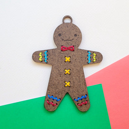 Kit de bordado galletitas de jengibre - figurita única