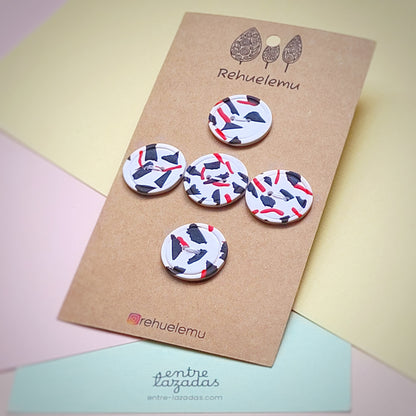 Set de botones hechos a mano - Rehuelemu