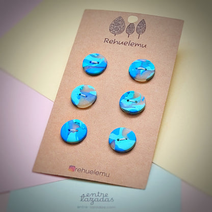 Set de botones hechos a mano - Rehuelemu