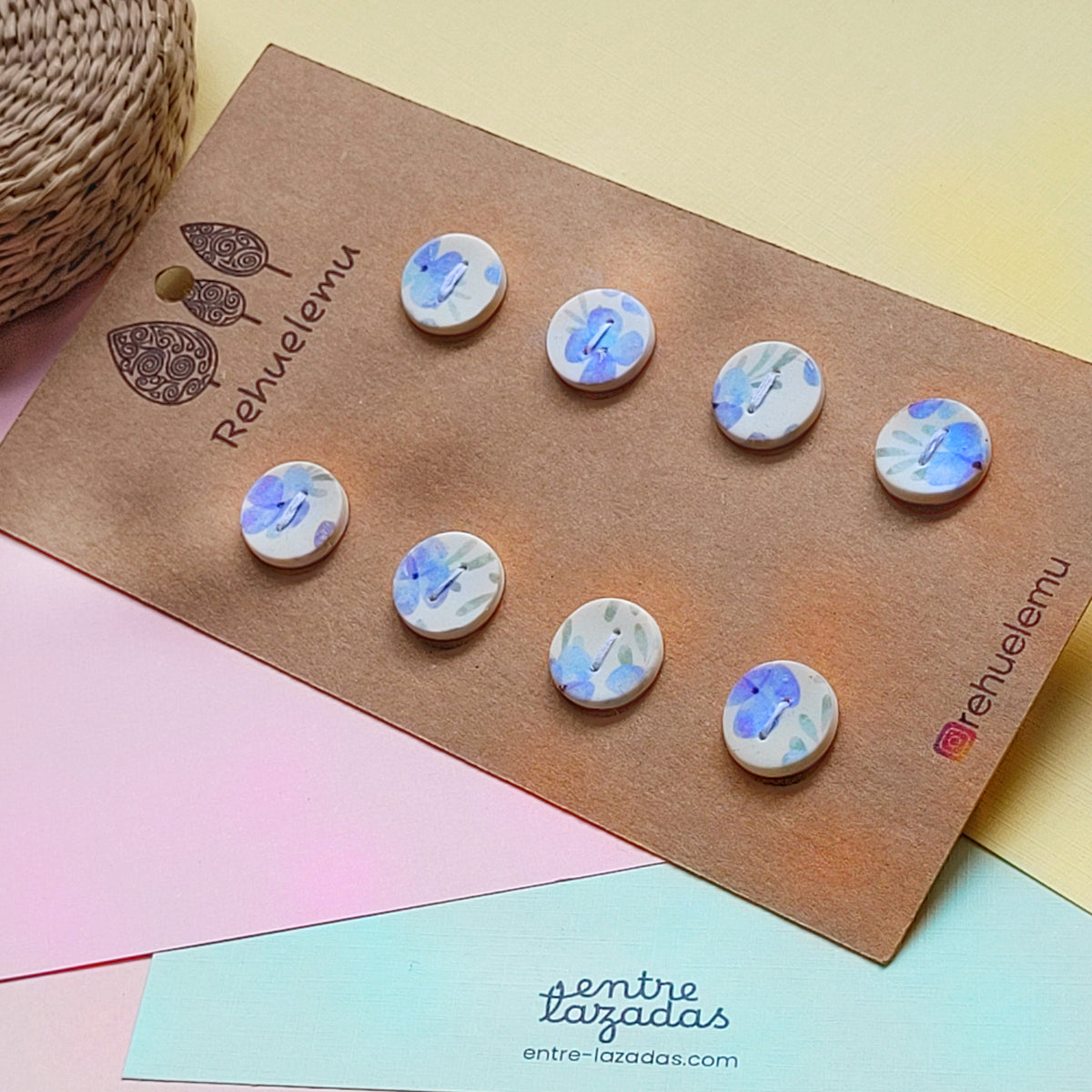 Set de botones hechos a mano - Rehuelemu