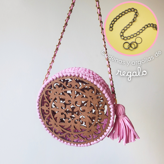 Tejiendo carteras: Clase de cartera + Trapillo + Crochet + Regalo: Cadena y Argollas
