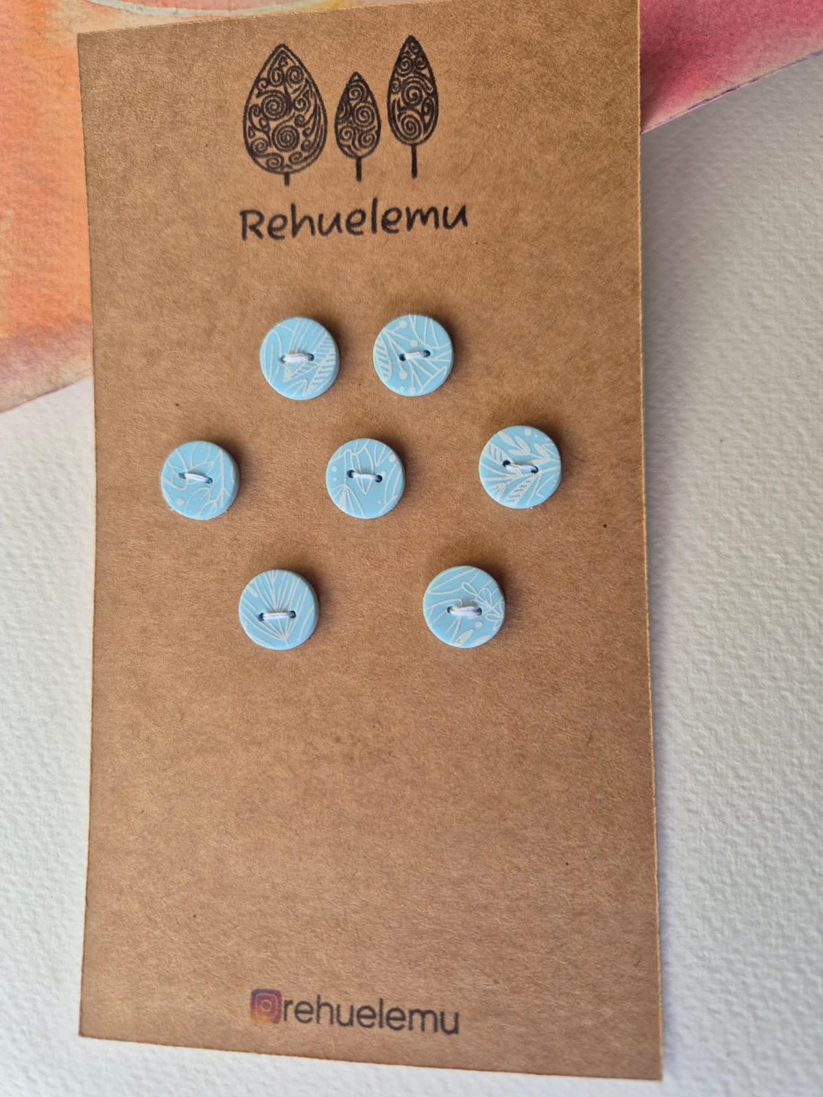 Set de botones hechos a mano - Rehuelemu