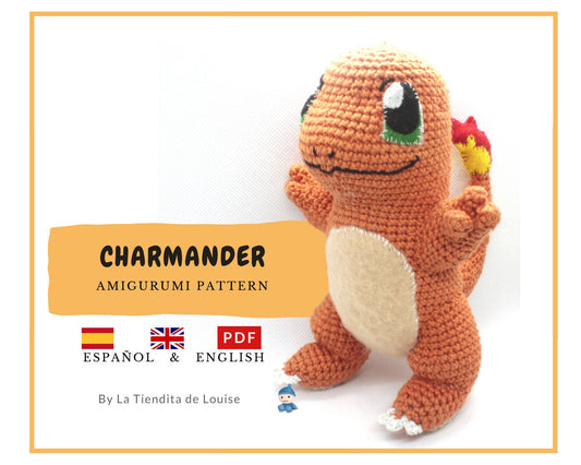 Charmander Pokemon - Patrón Amigurumi