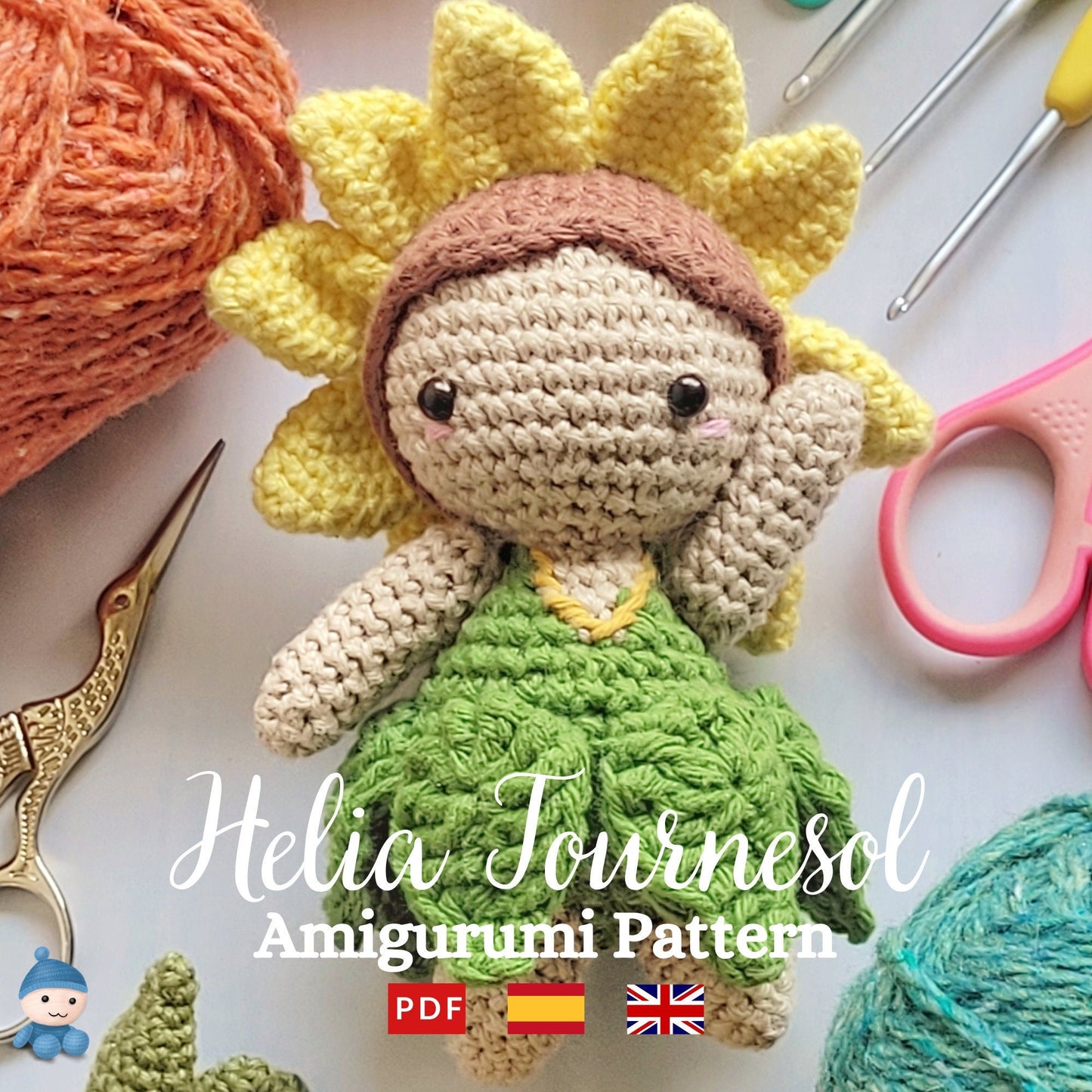 Helia Tournesol - Patrón Amigurumi